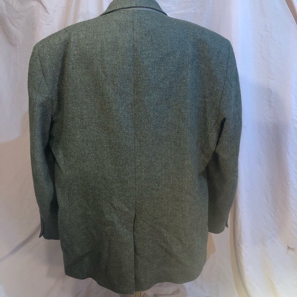 100% Wool Gray Men's Blazer Suit Coat Size Large - Picture 9 of 9
